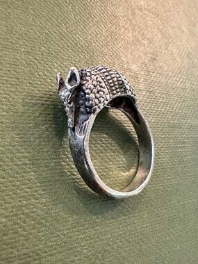 Handmade Sterling Silver Armadillo Ring